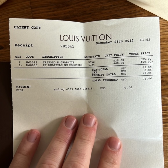 Louis Vuitton Damier Graphite Trifold Wallet - Picture 4 of 11